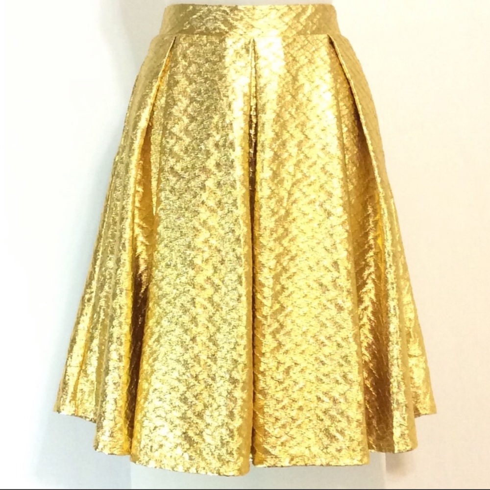 Gold Metallic Skirt